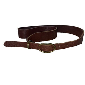Silence + Noise Belt Womens Large Brown Buffalo Leather Adjustable Buckle